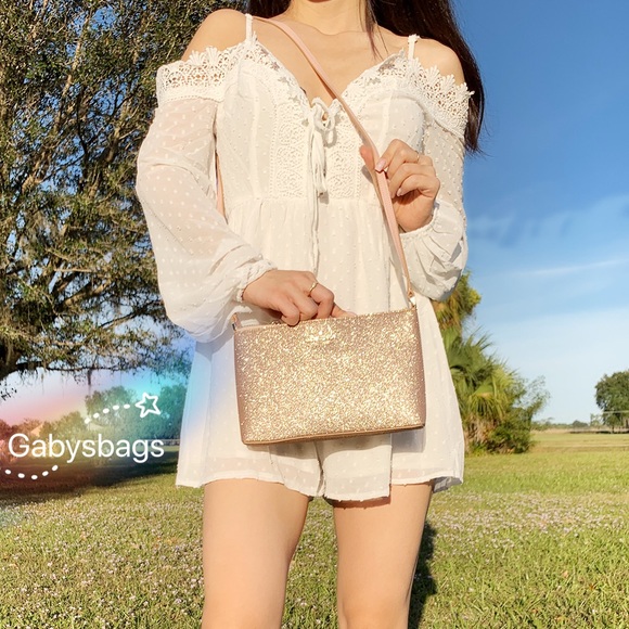 kate spade Handbags - 🌟Kate Spade Joeley Glitter Crossbody Rose Gold